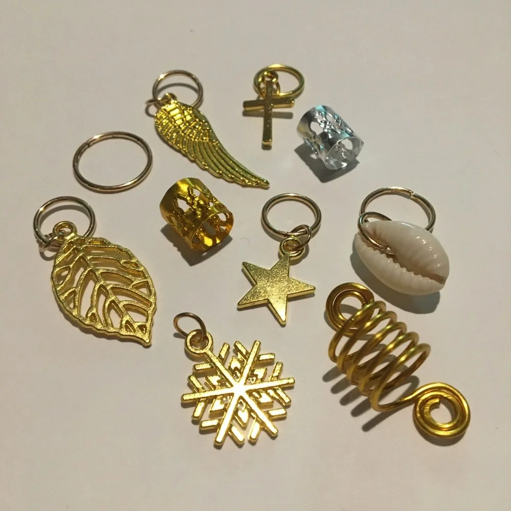 10 piece Hair Adornments metal